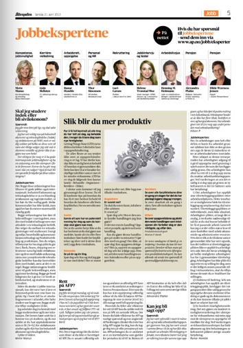 Aftenposten - 21-04-2013 - Fem faser i oppgavehåndtering